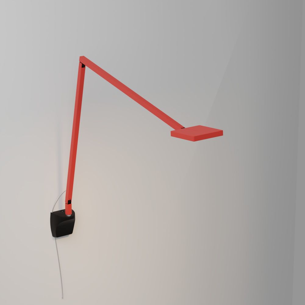 Koncept Lighting FCD-2-MFR-WAL Focaccia Desk Lamp with (non-hardwired) wall mount (Matte Black) (Matte Fire Red)